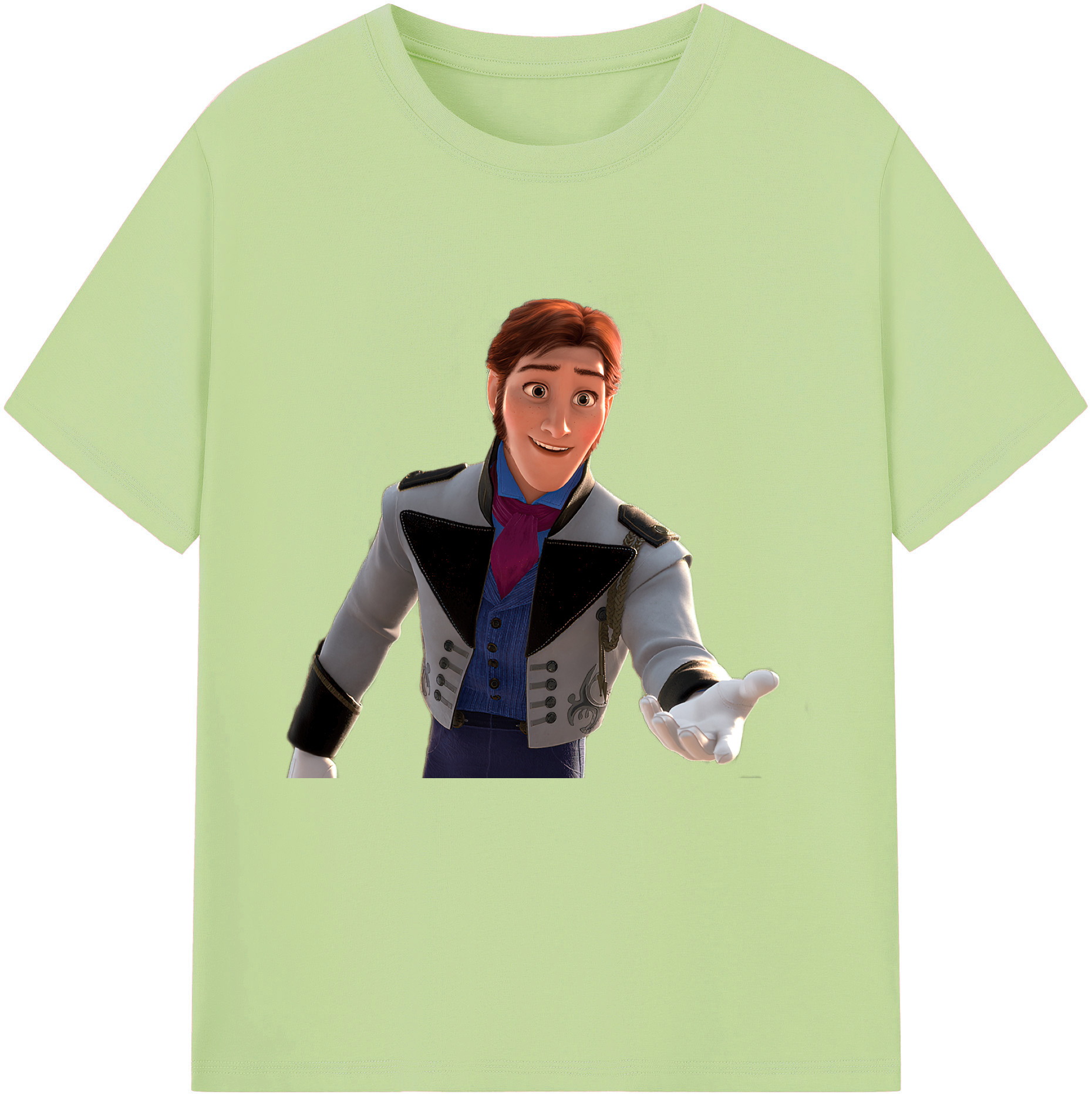 （画像用） アナと雪の女王 アンナ エルサ Frozen Anna Elsa 綿100％半袖Tシャツ（フロントプリント）